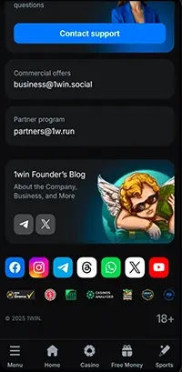 1Win iOS Interface 1Win iOS Interface