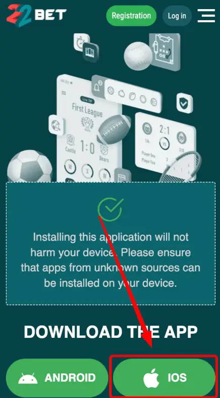 22bet app for iOS 22bet app for iOS