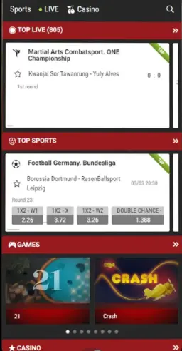 888Starz iOS Mobile Version Interface 888Starz iOS Mobile Version Interface