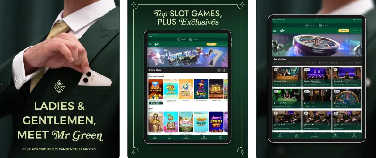 Mr Green App Store Mr Green App Store